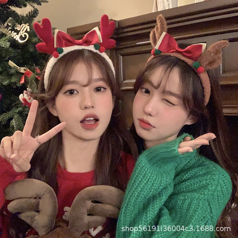 Wholesale Christmas Plush Bow Headband OLY-HD-XHX001